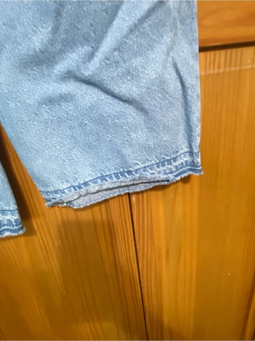 Old Navy Light Blue Distressed Straight-Leg Jeans